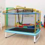 Vaikiškas batutas, 3-in-1 su sūpynėmis ir horizontalia juosta, 190 × 124 × 210 cm