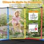 Children's trampoline, with 360° safety net, Multicolored, 165 × 165 × 188 cm