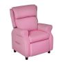 Children's armchair with footstool Homcom 58x53x70cm., pink/black