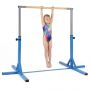 Children's gymnastics bar, 12 height positions, Blue, 195 × 121 × 85–145 cm
