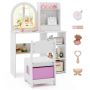 Children's dressing table with chair, 3-color lighting, 77 × 103 × 30 cm