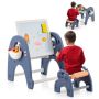 Children's art easel with stool, 66 blocks