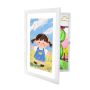 Laste kunstiraam Relaxdays, seinakinnitusega, A4, valge, 32 × 25,5 cm