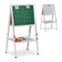 Laste molbert Relaxdays 10047567.0, Kahepoolne, Valge/roheline, 55 × 135 × 52 cm