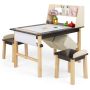 Laste joonistuslaud toolidega, 2 tooli, 35 × 24 × 33 tolli