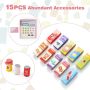 Children's supermarket play set, pink, 89 × 57 × 88 cm