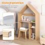 Children's table and chair set, With drawing board, White, 73 × 30 × 130 cm