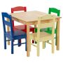 Children's table and chair set, 5 pieces, Multicolored, 66 × 55.9 × 48.8 cm