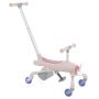 2-in-1 Children's Push Car with LED Wheel Lights, Pink
