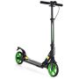 Children's folding scooter, adjustable handlebar height, 3.62 kg, black and green wheels