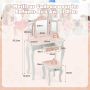 Children's dressing table set, with stool, 60 × 27.5 × 97.5 cm