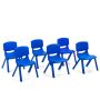 Children's furniture set, 1 table, 6 chairs, 120 × 60 × 50 cm