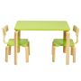 Children's furniture set, table and 2 chairs, Green