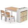 Children's art table and chair set, table and 2 chairs, 100.33 × 50.8 × 58.42 cm