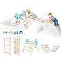 Children's climbing frame, 8 or 9 elements, White