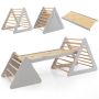 Children's climbing set, 3-piece, Gray, 79.5 × 59.5 × 70 cm