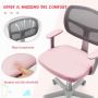 Children's table and chair set, 1 table and 1 chair, 80 × 51.5 × 51–73 cm
