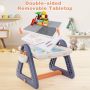 Children's table and chair set, 160 blocks, 84 × 58 × 55 cm