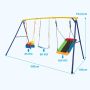 Children's swing set, 3 in 1, 350 × 195 × 182 cm