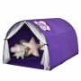 Children's play tent, with mesh windows, Pink/purple, 144.8 × 101.6 × 82.6 cm