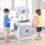 Children's play kitchen, double-sided, White, 44 × 93 × 39 cm