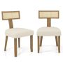 Dining chairs, 2 pcs, 55.88 × 92.71 × 55.88 cm