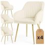 Söögitoa toolid FLORENCE, 4 tk, beežid/kuldsed, 54,5 × 82 × 58 cm