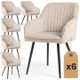 Söögitoa toolid FLORENCE, 6 tk, Beež, 54,5 × 82 × 58 cm