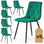 Söögitoa toolid MILO, 6 tk, Rohelised, 45,5 × 87 × 43,5 cm