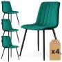 Söögitoa toolide komplekt LIVO, 4 tk, Rohelised, 45,5 × 87 × 43,5 cm