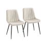 Söögitoolide komplekt SONGMICS LDC090K01, 2 tk, beeži/musta värvi, 48,5 × 79,5 × 58 cm