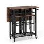 Dining set, Table with 2 stools, 73.66 × 73.66 × 80.01 cm