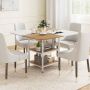 Dining table, 2 shelves, Multicolored, 120 × 77 × 120 cm