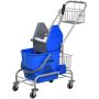 Cleaning trolley Homcom 73x45x95cm., gray/blue