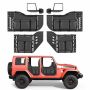 Torukujulised Jeepi uksed VEVOR YK-GMD-ZW-JL-4, 4 ust, Must