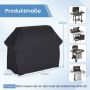 Waterproof BBQ cover with Velcro closure, 132×66×100 cm, black