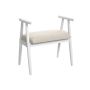Hallway bench with padding, white