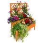 Цветочный ящик Relaxdays 10052782_599, двухуровневый с решёткой, Оранжевый, 109 × 135 × 62 см
