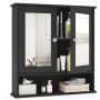 Mirror bathroom cabinet, 3 height adjustable shelves, 55.88 × 12.7 × 58.42 cm