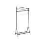Clothes rack with shoe shelf, black