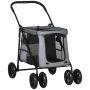 Dog stroller PawHut 102x62x105cm., gray/black