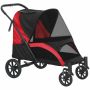 Dog stroller PawHut 124x67x100cm., black/red