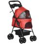 Dog stroller PawHut 67x45x96cm., red/black