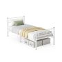 Üheinimese voodi VASAGLE RMB061W01, 90 × 190 cm, Valge, 208 × 86,4 × 91,8 cm