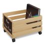 Vinüülplaadikast Relaxdays, kuni 80 plaati, 43 × 27 × 34 cm