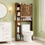 Bathroom cabinet mounted above the toilet, 2 doors, Brown, 80 × 171 × 20 cm