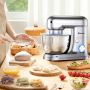 Food processor, 4.5 l, 8 speeds, Silver, 34 × 18.5 × 32 cm
