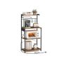 Köögiriiul VASAGLE KKS014K02, 4 astmega, pruun/must, 60 × 140 × 40 cm