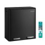 SONGMICS LTB160 Kitchen Trash Can, 2 × 30 l, Black, 59.1 × 36.5 × 62.7 cm