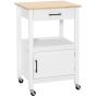 Kitchen cabinet-island trolley, 1 drawer, 1 shelf, 1 door cabinet, 56 × 89 × 46 cm